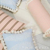 Schumacher Tasmin Embroidery Soft Blue Fabric