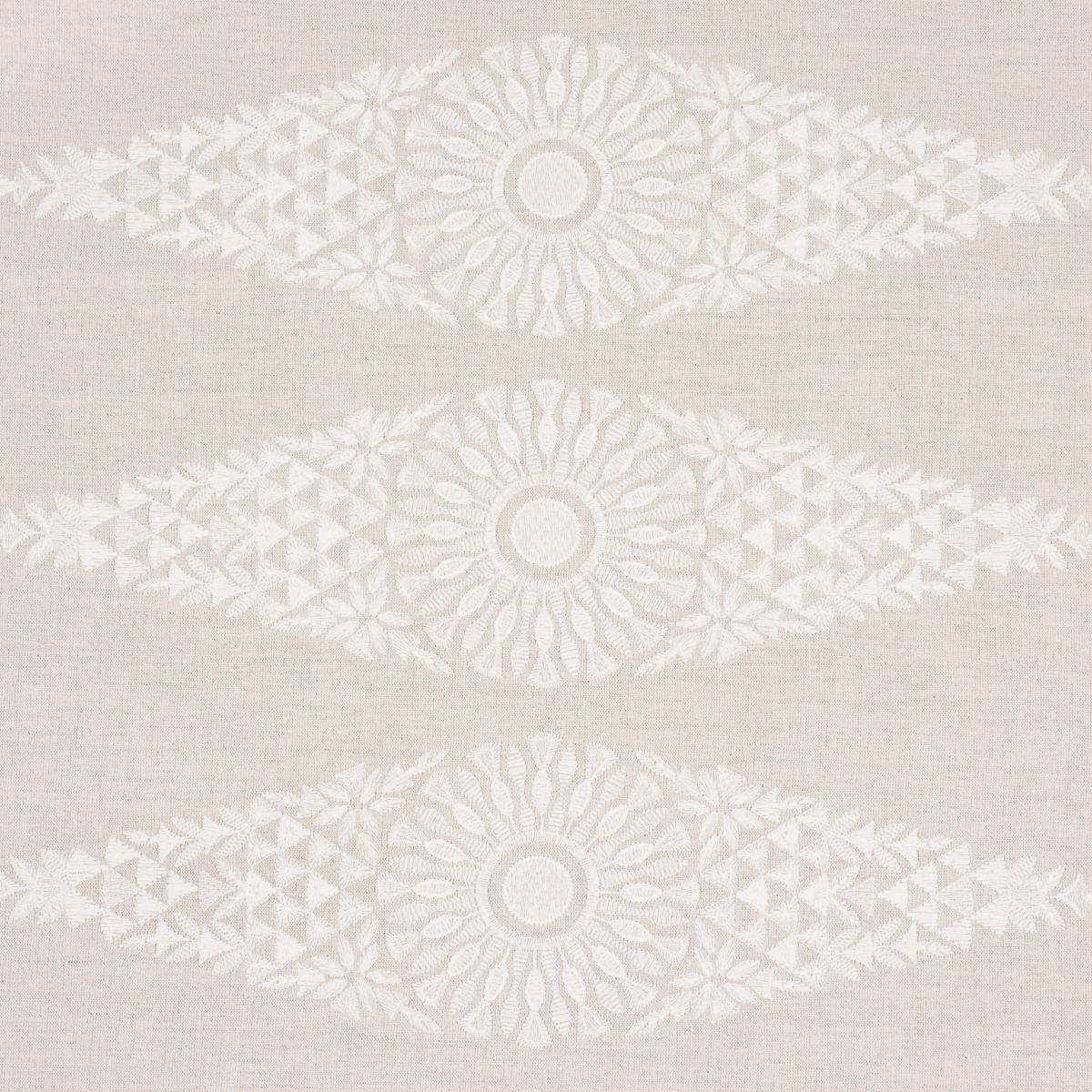 Schumacher Tasmin Embroidery Natural Fabric