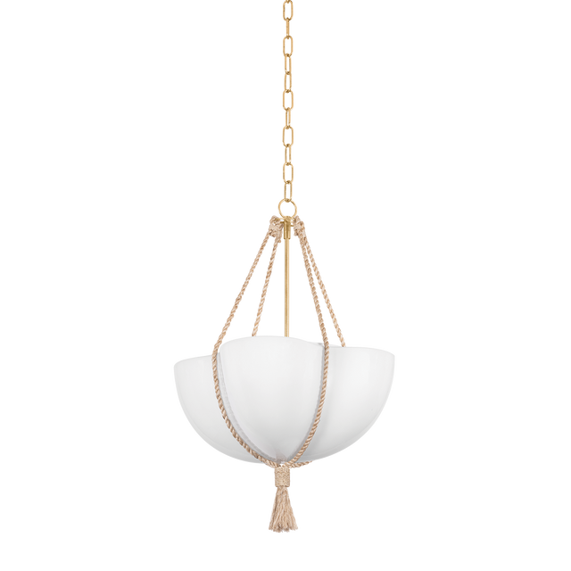 Hudson Valley Lighting Amberley VINTAGE GOLD LEAF 20W x 29.5H Pendant