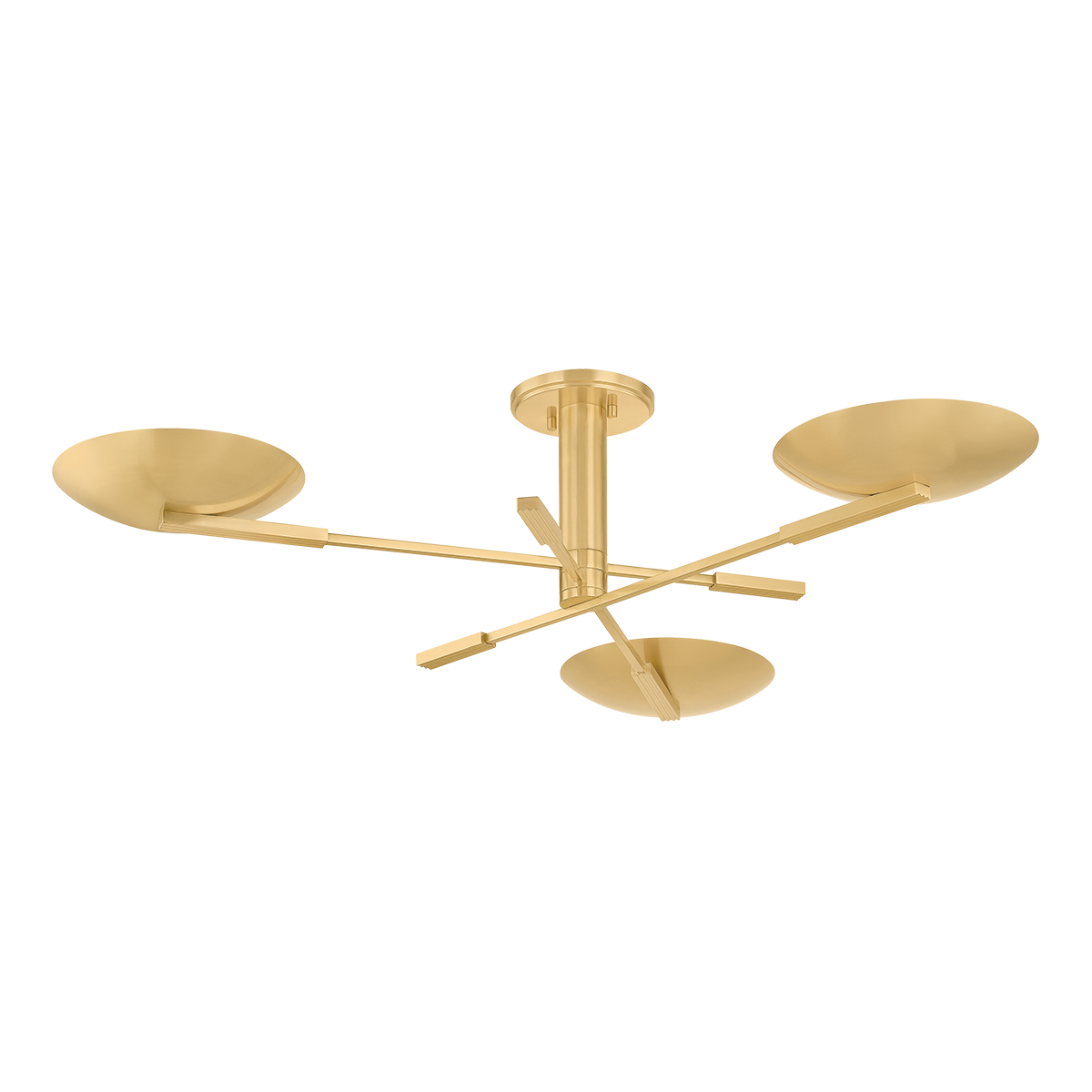 Hudson Valley Lighting Johnson AGED BRASS 42.5W x 9.75H Semi-Flush Mount