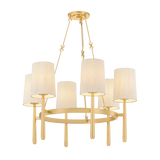 Hudson Valley Lighting Bridgeton AGED BRASS 30W x 18.25H Chandelier