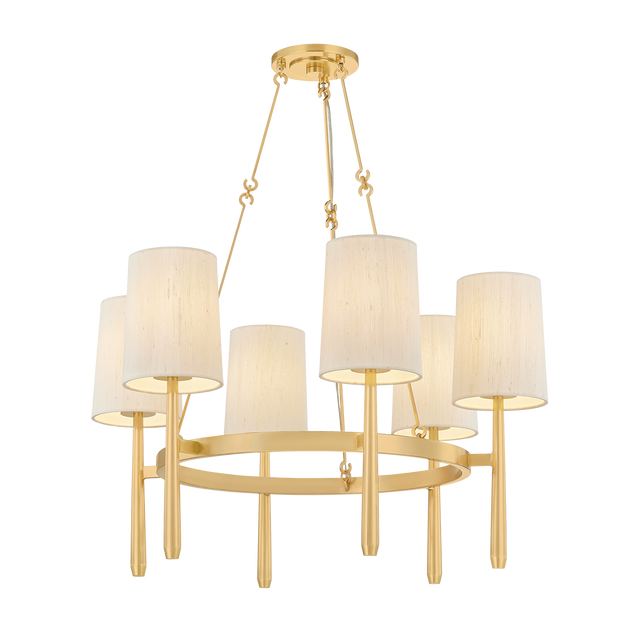 Hudson Valley Lighting Bridgeton AGED BRASS 30W x 18.25H Chandelier