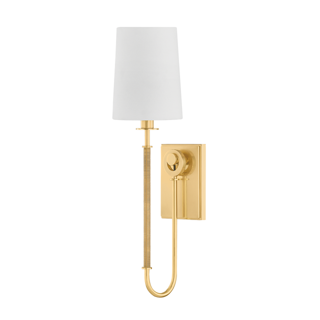 Hudson Valley Lighting Glenmont AGED BRASS 5.25W x 20.5H Wall Sconce