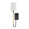 Hudson Valley Lighting Glenmont AGED BRASS/DISTRESSED BRONZE 5.25W x 20.5H Wall Sconce