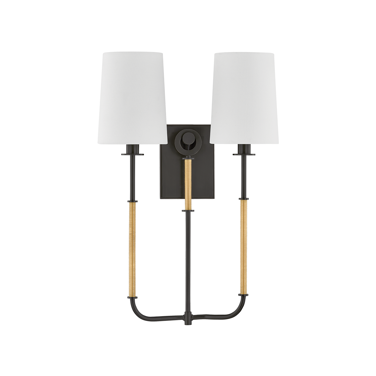 Hudson Valley Lighting Glenmont AGED BRASS/DISTRESSED BRONZE 14W x 21H Wall Sconce