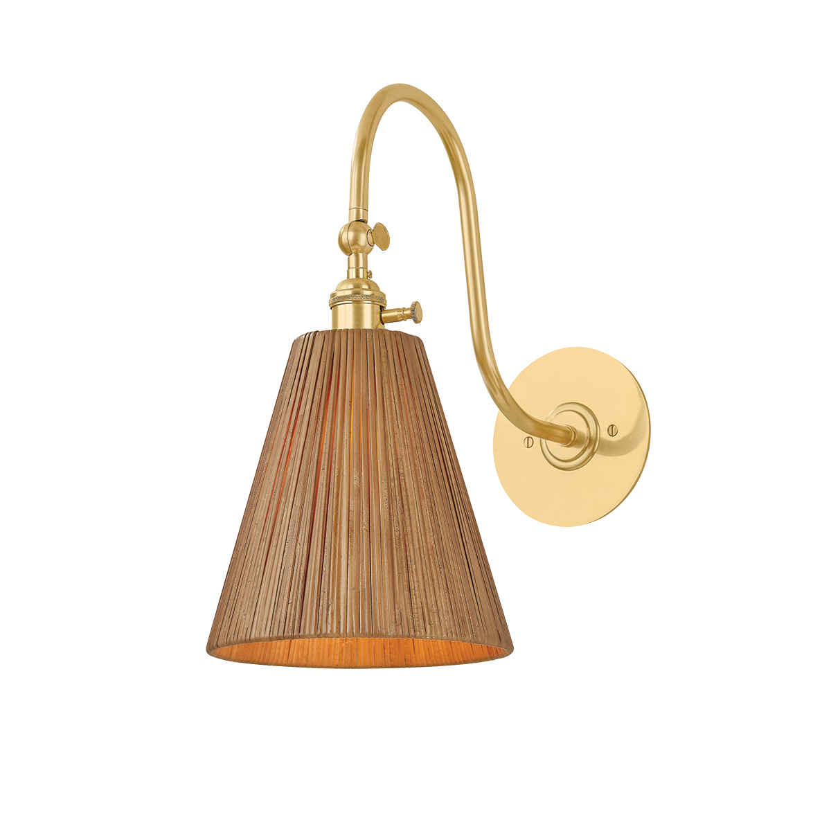 Hudson Valley Lighting Ruthin AGED BRASS 7.75W x 15.75H Wall Sconce