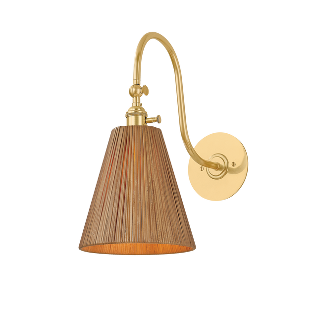 Hudson Valley Lighting Ruthin AGED BRASS 7.75W x 15.75H Wall Sconce