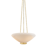 Hudson Valley Lighting Awosting AGED BRASS 17W x 6.25H Pendant