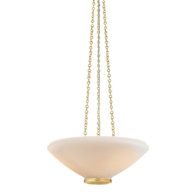Hudson Valley Lighting Awosting AGED BRASS 17W x 6.25H Pendant