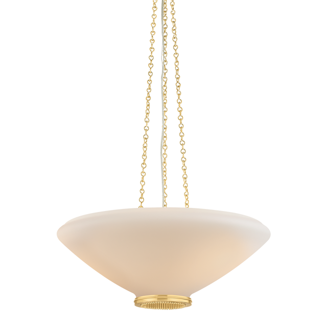 Hudson Valley Lighting Awosting AGED BRASS 22W x 8.25H Pendant