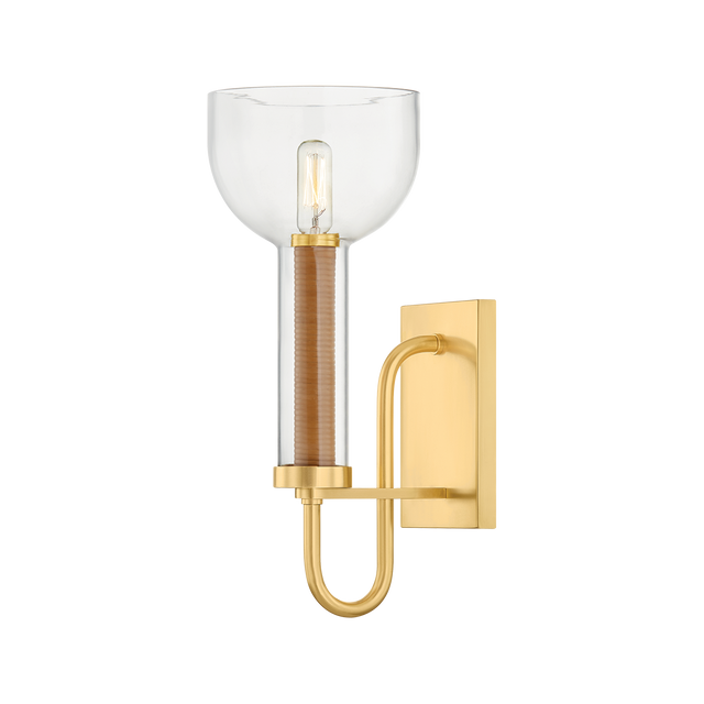 Hudson Valley Lighting Narrowsburg AGED BRASS 6W x 14.5H Wall Sconce