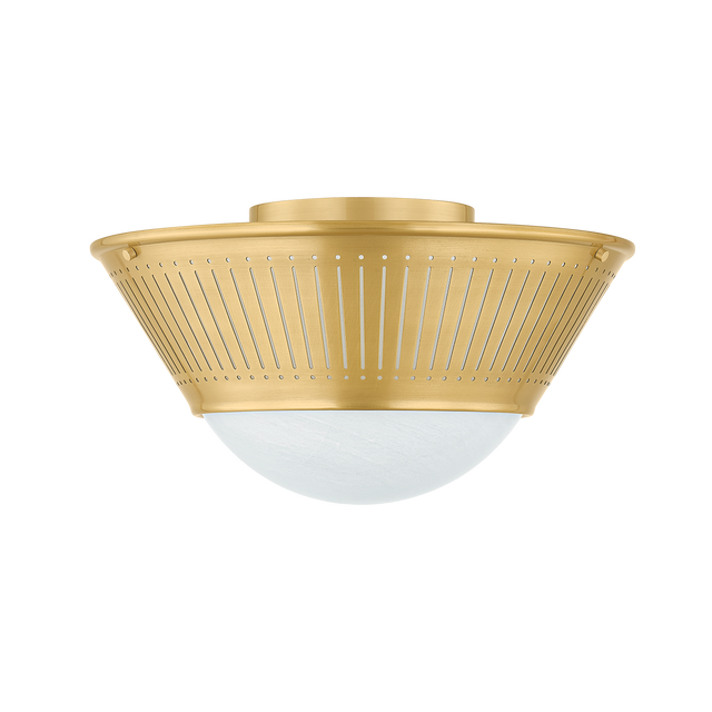 Hudson Valley Lighting Elsmere AGED BRASS 14.25W x 8H Flush Mount