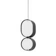 Corbett Lighting Opal Soft Black with Stainless Steel 5W x 5L x 18.75H Pendant