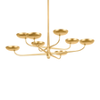 Hudson Valley Lighting TAORMINA VINTAGE GOLD LEAF 45W x 13H Chandelier