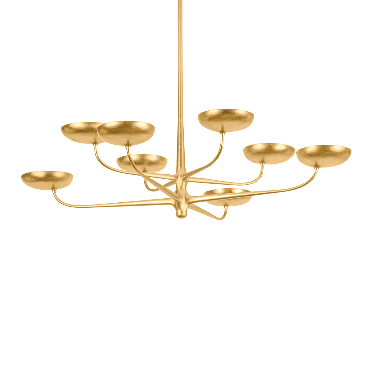 Hudson Valley Lighting TAORMINA VINTAGE GOLD LEAF 45W x 13H Chandelier