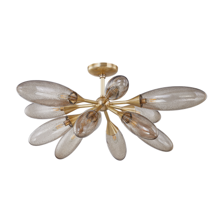 Corbett Lighting Cordoba VINTAGE BRASS 39.5W x 14.5H Semi-Flush Mount