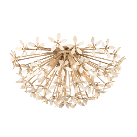 Corbett Lighting Corfu Ivory Coco 30W x 15.25H Semi-Flush Mount