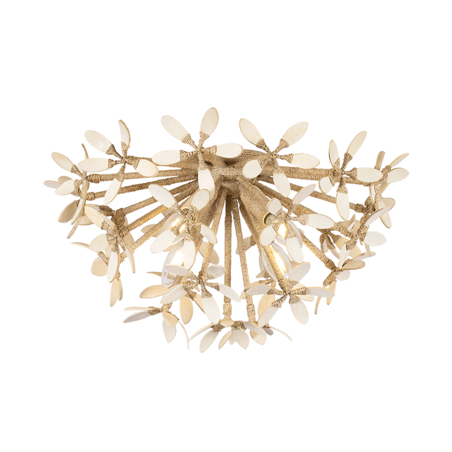 Corbett Lighting Corfu Ivory Coco 20W x 10.75H Semi-Flush Mount
