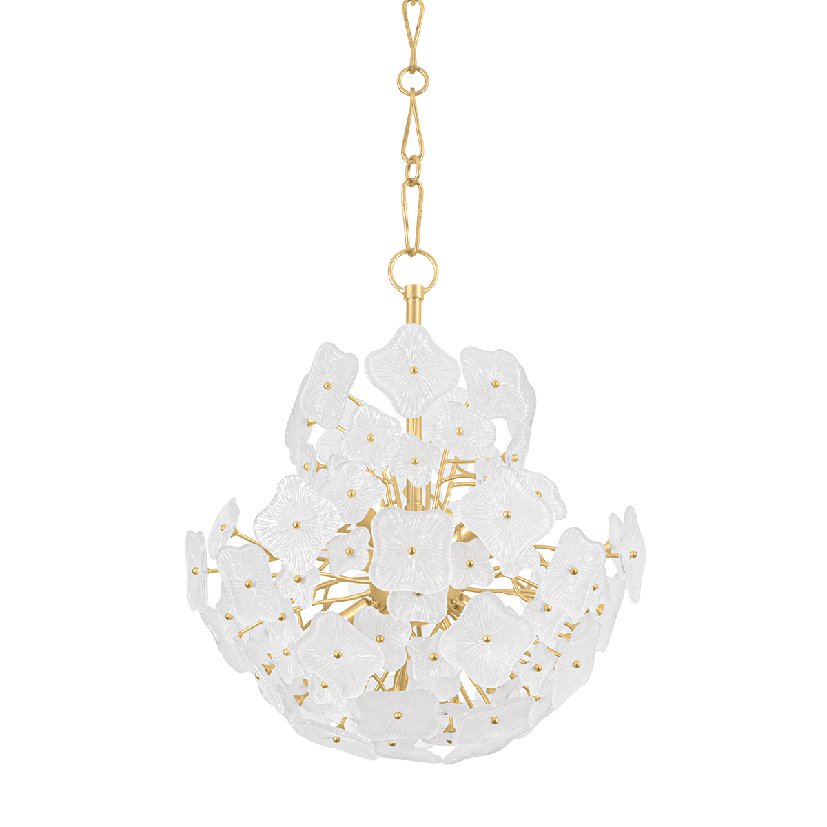 Hudson Valley Lighting BARRYTOWN VINTAGE GOLD LEAF 24W x 25.75H Chandelier