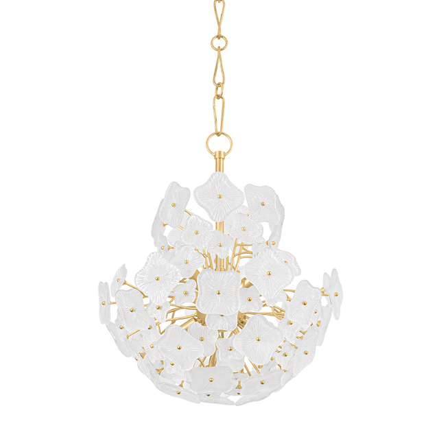 Hudson Valley Lighting BARRYTOWN VINTAGE GOLD LEAF 24W x 25.75H Chandelier