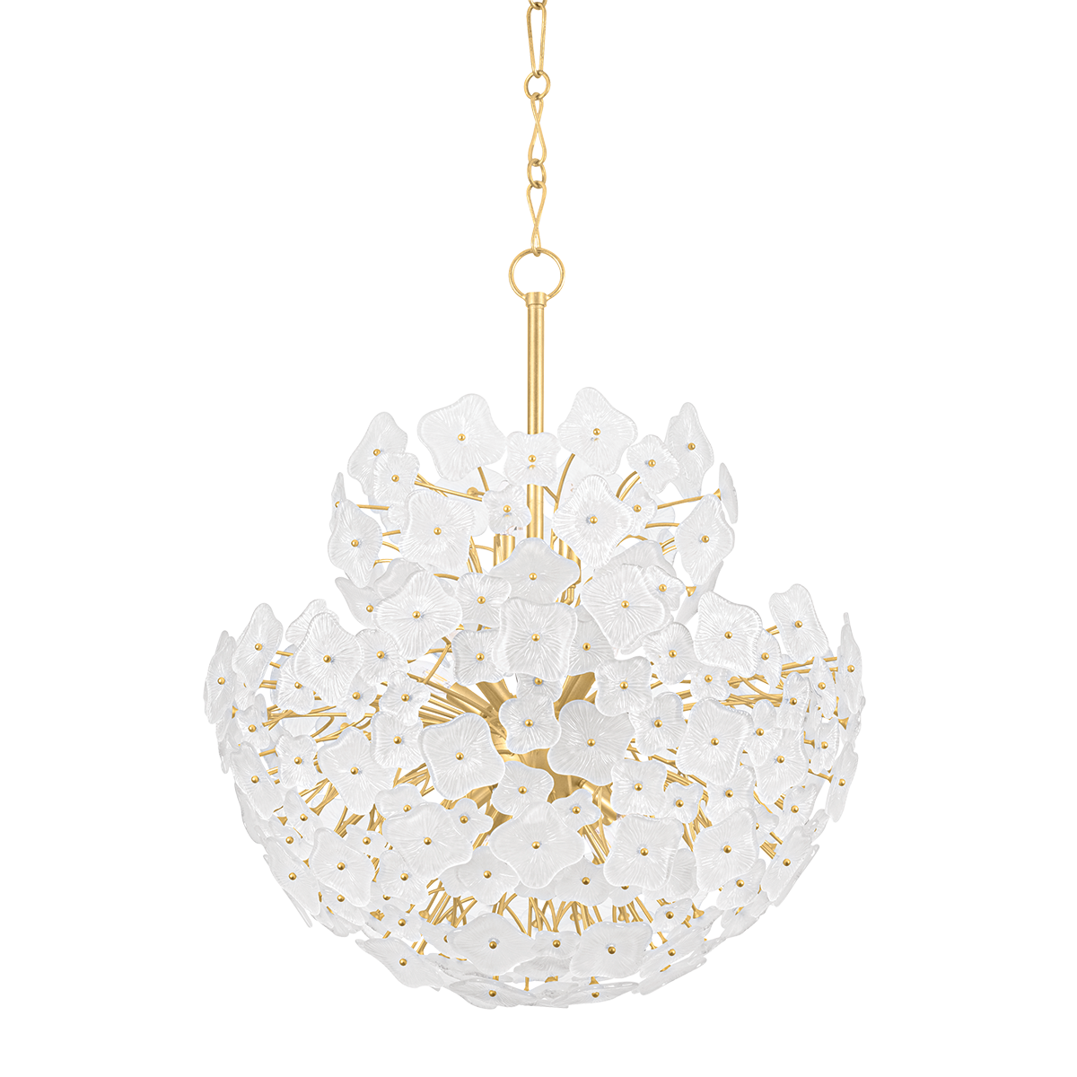 Hudson Valley Lighting BARRYTOWN VINTAGE GOLD LEAF 34W x 39H Chandelier