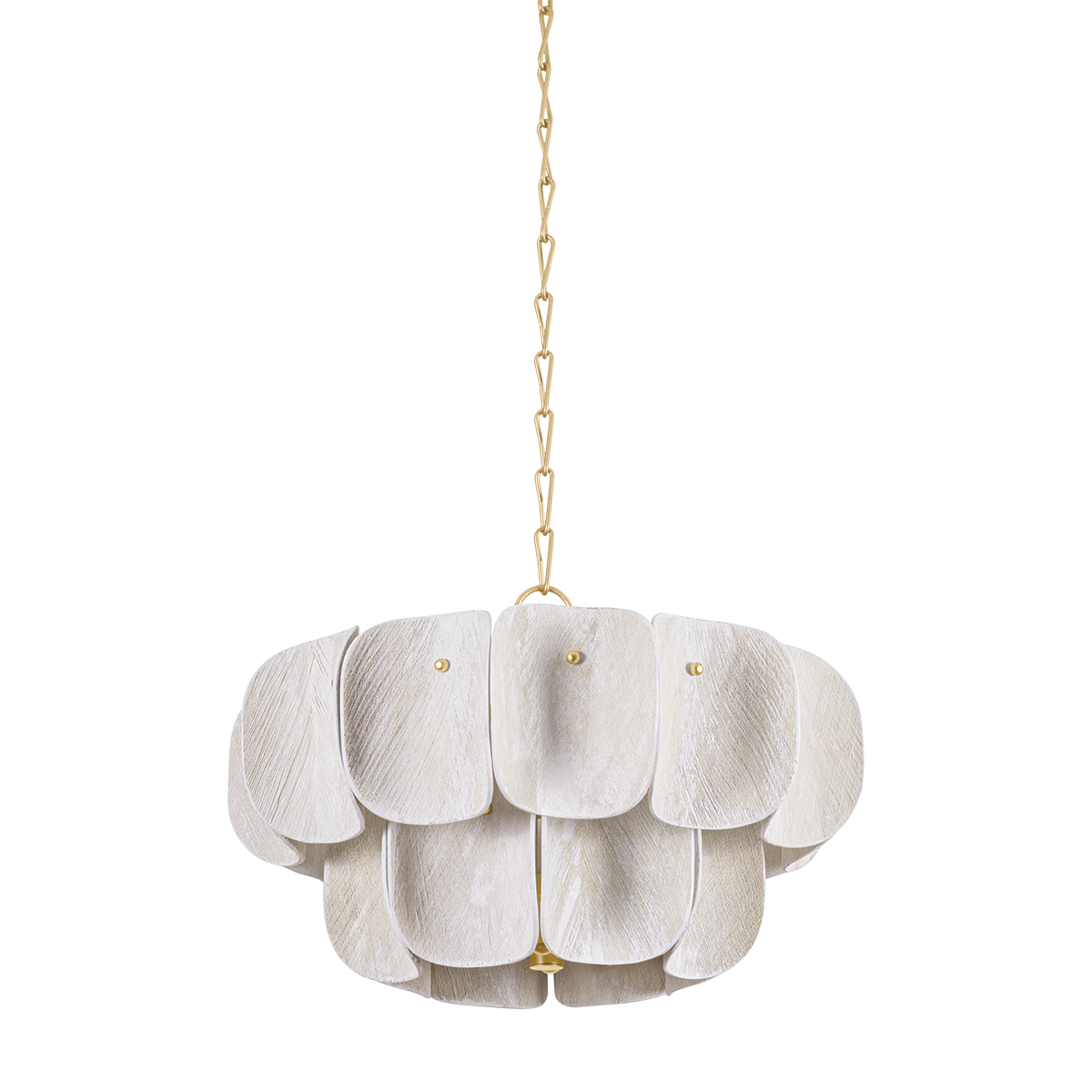 Hudson Valley Lighting AMALFI VINTAGE GOLD LEAF 24W x 16H Chandelier