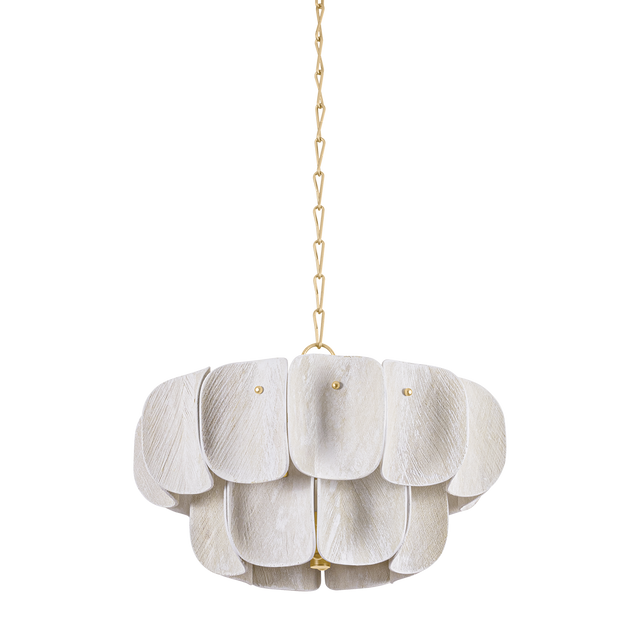 Hudson Valley Lighting AMALFI VINTAGE GOLD LEAF 24W x 16H Chandelier