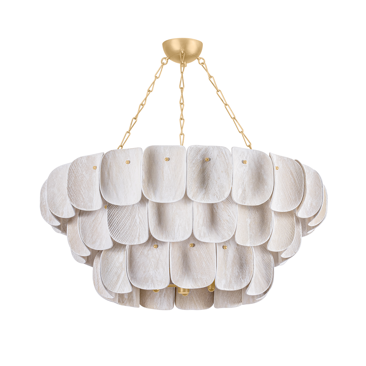 Hudson Valley Lighting AMALFI VINTAGE GOLD LEAF 41W x 18.5H Chandelier