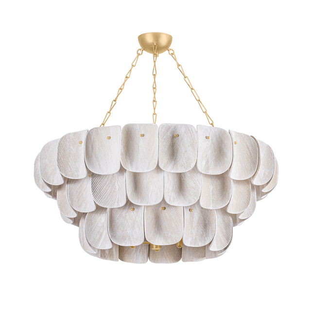 Hudson Valley Lighting AMALFI VINTAGE GOLD LEAF 41W x 18.5H Chandelier