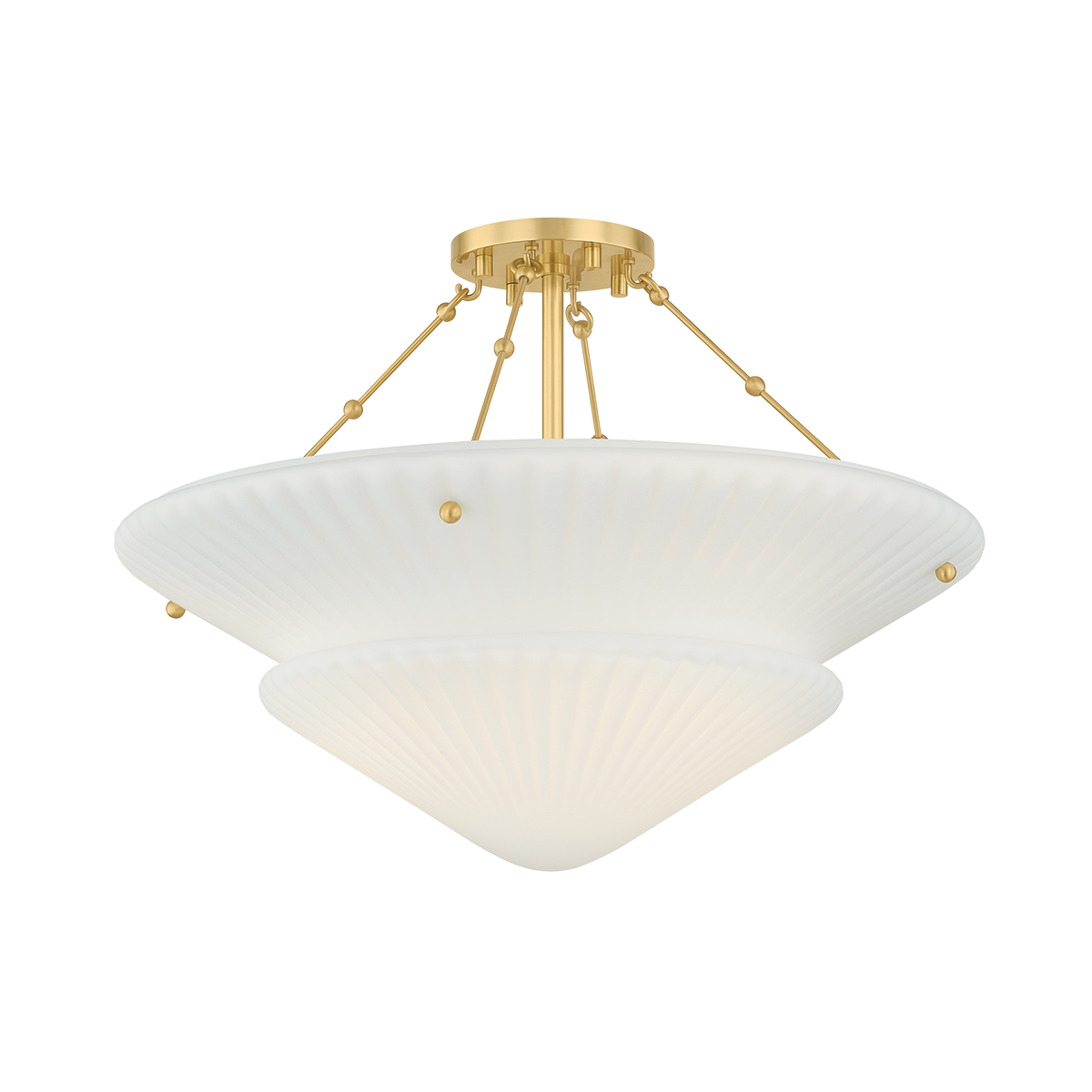 Hudson Valley Lighting Loburn AGED BRASS 20.25W x 14.25H Semi-Flush Mount