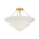 Hudson Valley Lighting Loburn AGED BRASS 20.25W x 14.25H Semi-Flush Mount