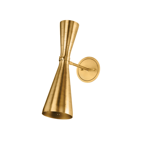 Hudson Valley Lighting ALLANTON AGED BRASS 5.25W x 17.5H Wall Sconce