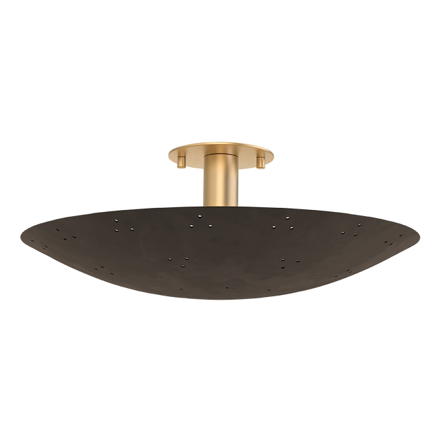 Hudson Valley Lighting Bern VINTAGE BRASS/BRONZE 18W x 6.75H Flush Mount