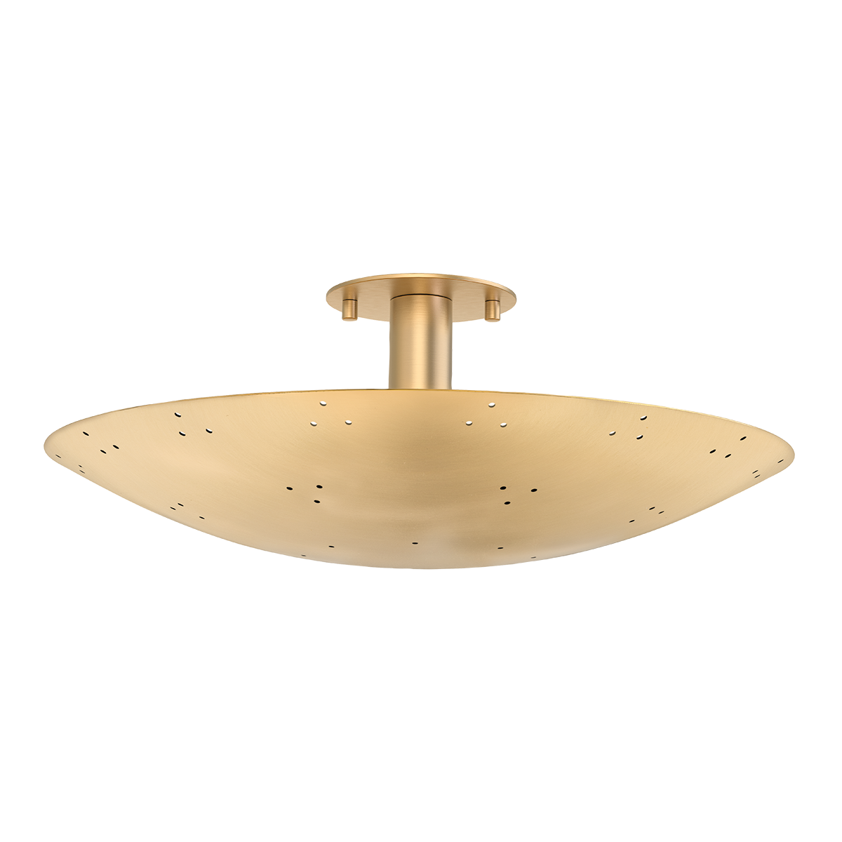 Hudson Valley Lighting Bern VINTAGE BRASS 18W x 6.75H Flush Mount