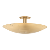 Hudson Valley Lighting Bern VINTAGE BRASS 18W x 6.75H Flush Mount