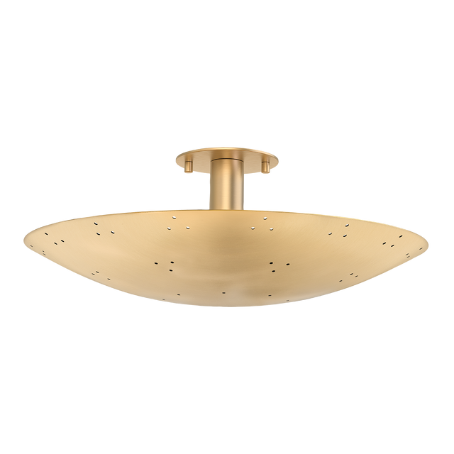 Hudson Valley Lighting Bern VINTAGE BRASS 18W x 6.75H Flush Mount