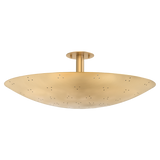 Hudson Valley Lighting Bern VINTAGE BRASS 28W x 10.5H Flush Mount