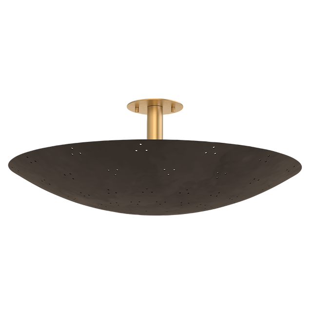 Hudson Valley Lighting Bern VINTAGE BRASS/BRONZE 28W x 10.5H Flush Mount