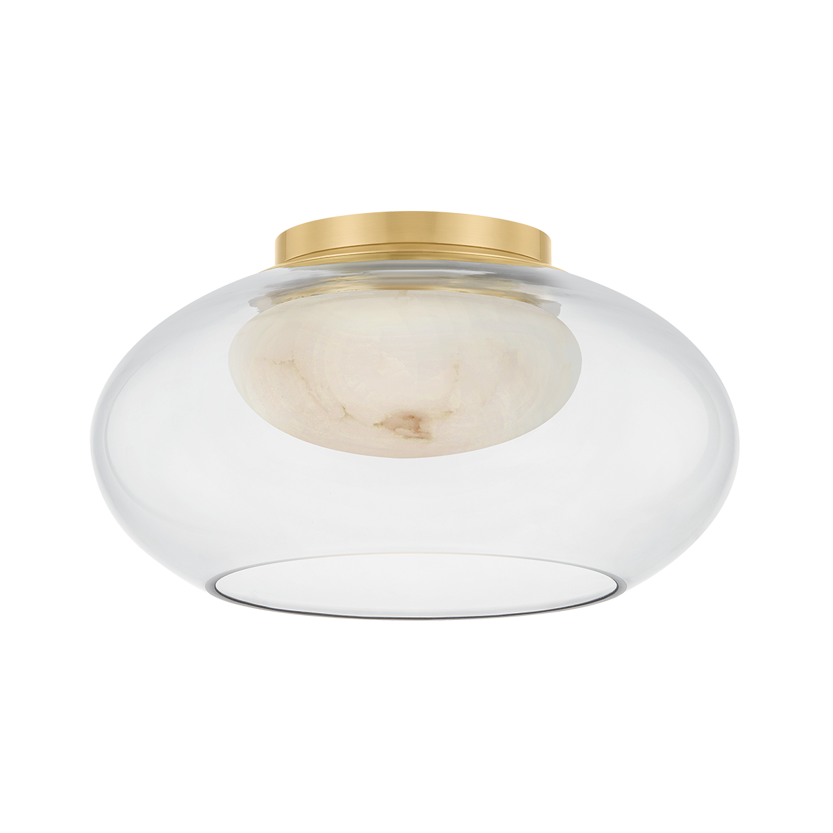 Hudson Valley Lighting Moore AGED BRASS 12W x 6.5H Flush Mount