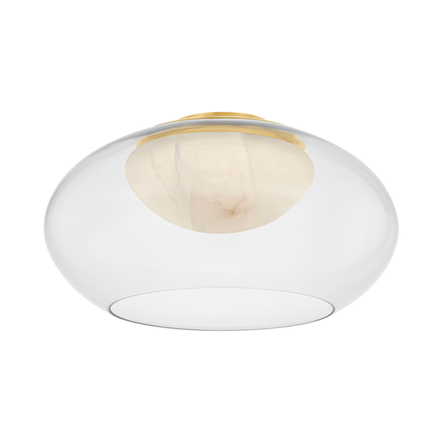 Hudson Valley Lighting Moore AGED BRASS 17W x 9H Flush Mount