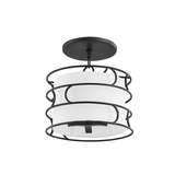 Troy Lighting Reedley FORGED IRON 14W x 14.5H Semi-Flush Mount
