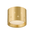 Hudson Valley Lighting Edisto AGED BRASS 4.5W x 3.5H Flush Mount