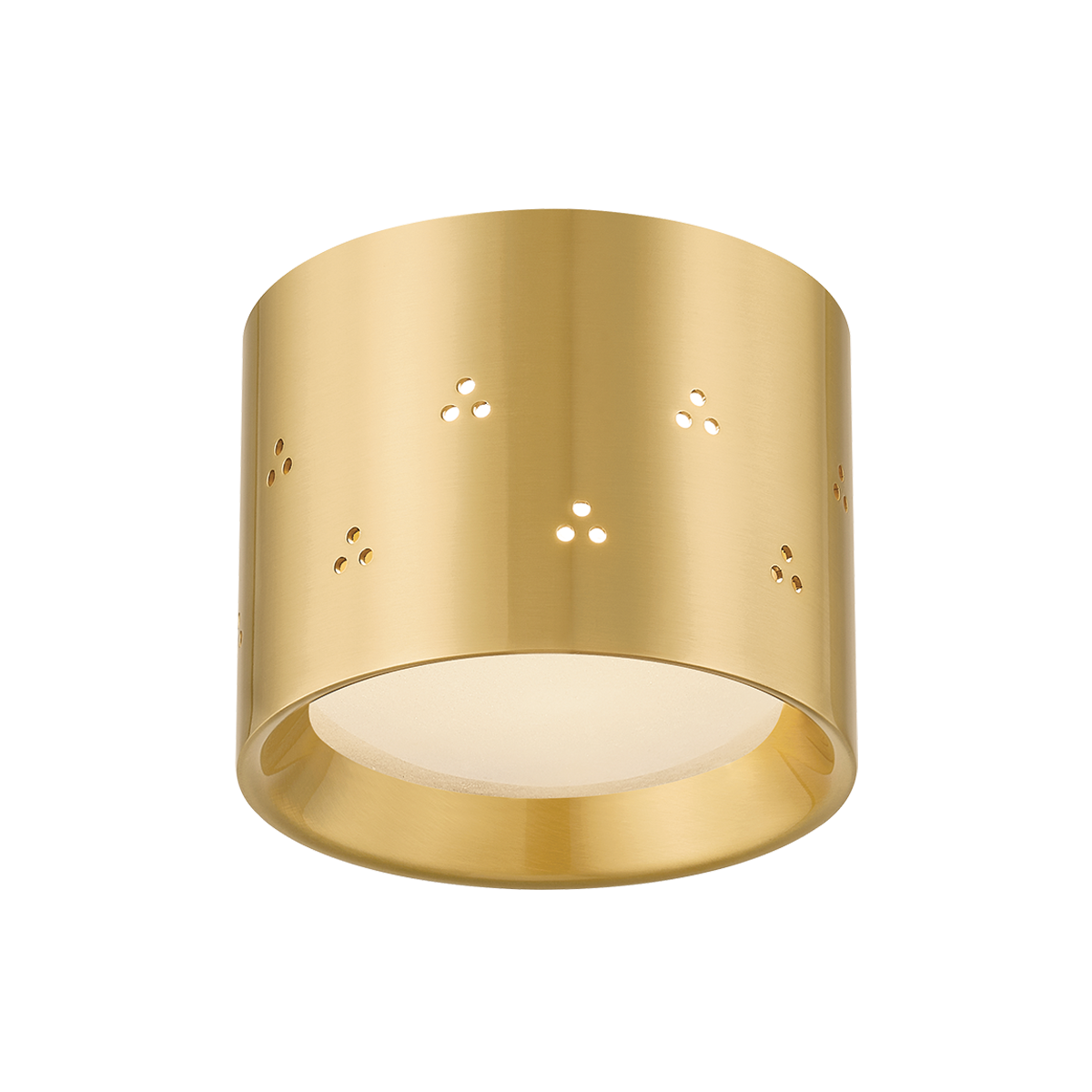 Hudson Valley Lighting Edisto AGED BRASS 4.5W x 3.5H Flush Mount