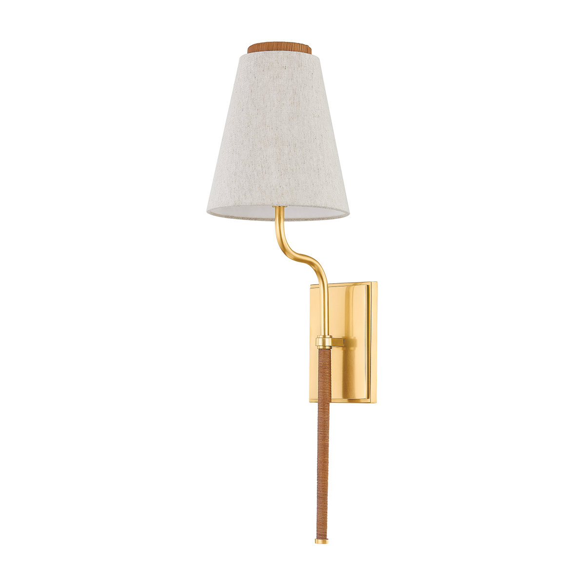 Hudson Valley Lighting Sullivan AGED BRASS 7W x 25.25H Wall Sconce