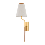 Hudson Valley Lighting Sullivan AGED BRASS 7W x 25.25H Wall Sconce