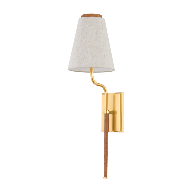 Hudson Valley Lighting Sullivan AGED BRASS 7W x 25.25H Wall Sconce