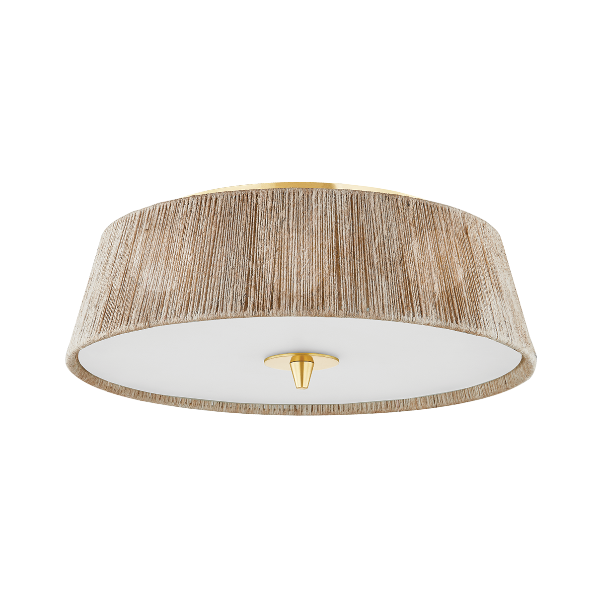 Hudson Valley Lighting George AGED BRASS 18W x 6.5H Semi-Flush Mount