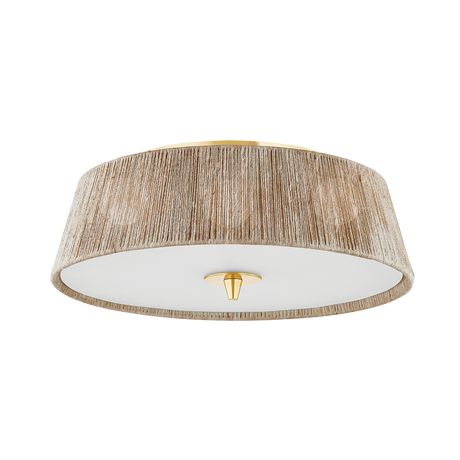 Hudson Valley Lighting George AGED BRASS 18W x 6.5H Semi-Flush Mount