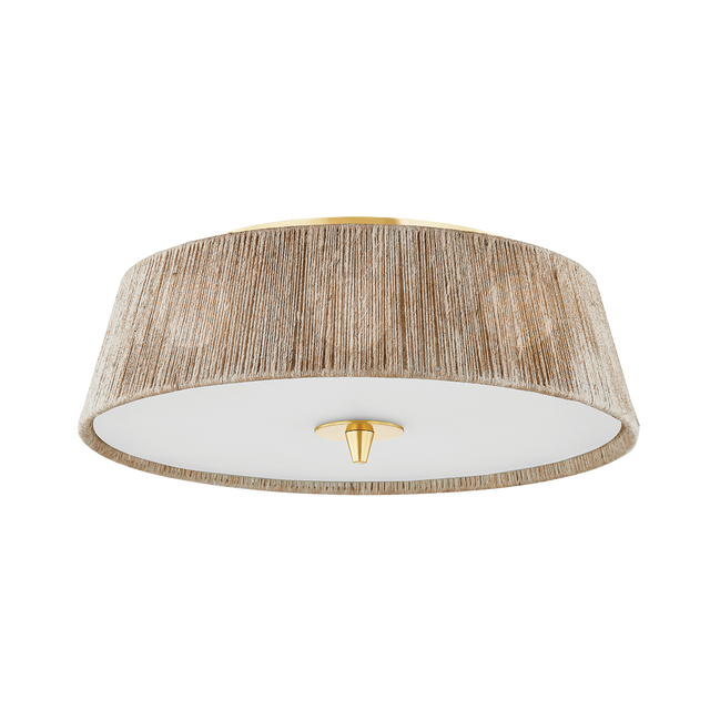 Hudson Valley Lighting George AGED BRASS 18W x 6.5H Semi-Flush Mount