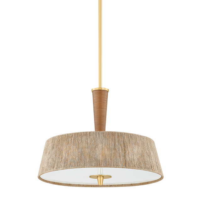 Hudson Valley Lighting George AGED BRASS 22W x 17.25H Pendant